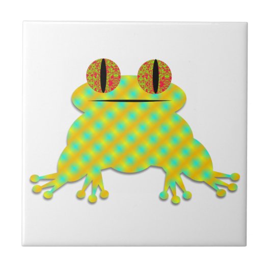 Cute Frog Fliese (Vorderseite)
