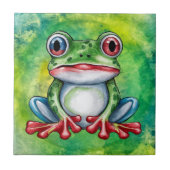 Cute Frog Fliese (Vorderseite)