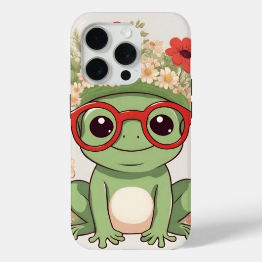 Cute Frog Flower Headband Case-Mate iPhone Hülle (Rückseite)