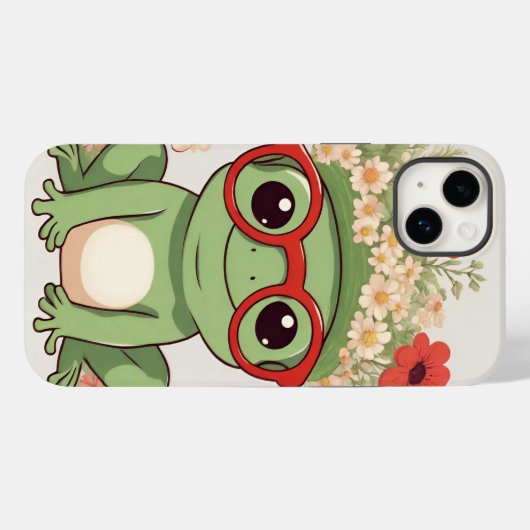 Cute Frog Flower Headband Case-Mate iPhone Hülle (Rückseite (Horizontal))