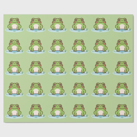 Cute Frog Geschenkpapier (Flach)