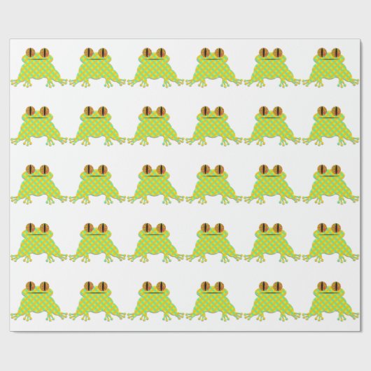 Cute Frog Geschenkpapier (Flach)
