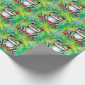 Cute Frog Geschenkpapier (Ecke)