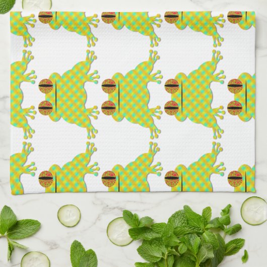 Cute Frog Geschirrtuch (Gefaltet)