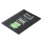 Cute Frog Gifts Happy Funny Cartoon Animal Notizblock (Linke Seite)