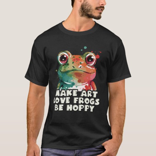 Cute Frog Happiness Pun T-Shirt (Vorderseite)