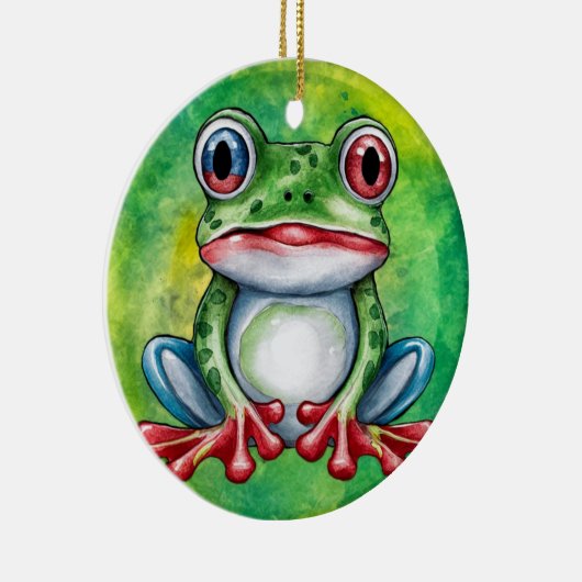 Cute Frog Keramik Ornament (Rechts)