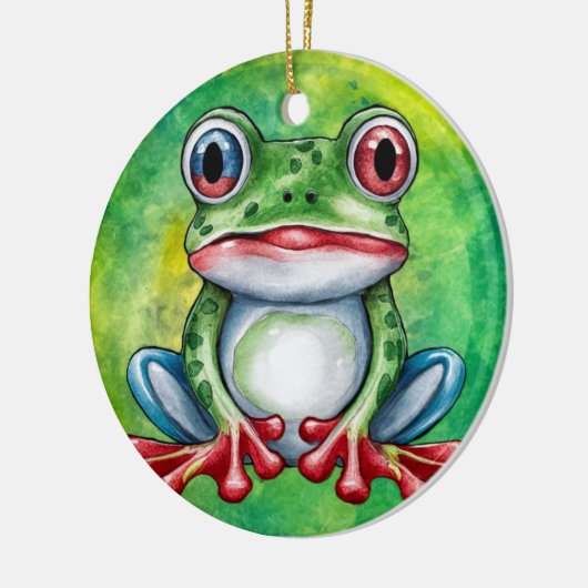 Cute Frog Keramik Ornament (Links)
