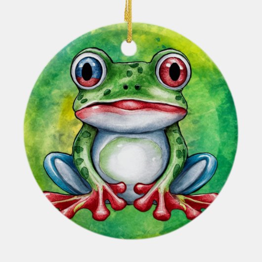 Cute Frog Keramik Ornament (Hinten)