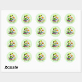 Cute frog lovers customizable  runder aufkleber (Blatt)