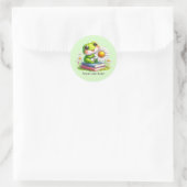 Cute frog lovers customizable  runder aufkleber (Tasche)
