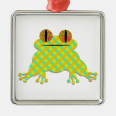 Cute Frog Ornament Aus Metall (Vorne)