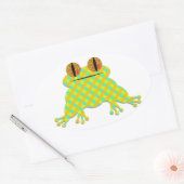Cute Frog Ovaler Aufkleber (Umschlag)