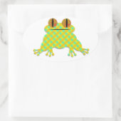 Cute Frog Ovaler Aufkleber (Tasche)