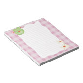 Cute frog pink love notepad, valentine note paper notizblock (angewinkelt)