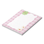 Cute frog pink love notepad, valentine note paper notizblock (Rotiert)