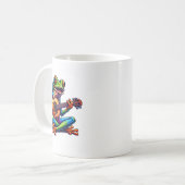 Cute Frog Playing A Guitar Dont Worry Be Hoppy _1  Kaffeetasse (Vorderseite Links)
