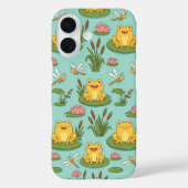 Cute Frog Pond Pattern Case-Mate iPhone Hülle (Rückseite)