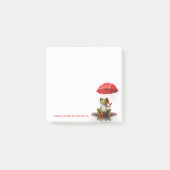 Cute Frog Post-It Notes – Rainy Day Joy Klebezettel (Vorderseite)