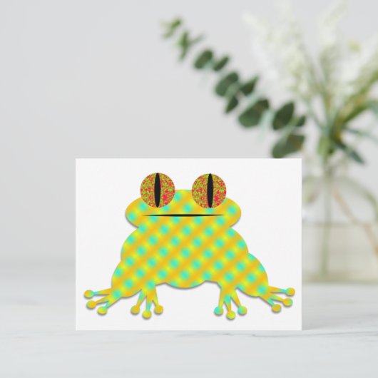 Cute Frog Postkarte (Stehend Vorderseite)