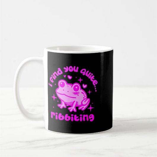 Cute Frog Pun Ribbiting Frog Lovers Quote Design Kaffeetasse (Links)