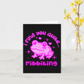 Cute Frog Pun Ribbiting Frog Lovers Quote Design  Karte (Gelbe Blume)