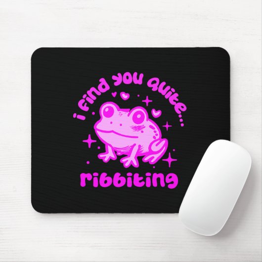 Cute Frog Pun Ribbiting Frog Lovers Quote Design P Mousepad (Mit Mouse)