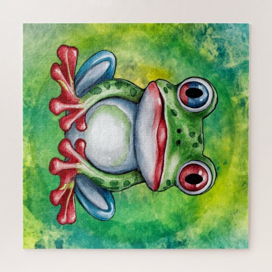 Cute Frog Puzzle (Horizontal)