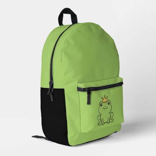 Cute frog  Queen funny green  Phone Case Bedruckter Rucksack (Rückseitige Ecke links)