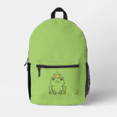 Cute frog  Queen funny green  Phone Case Bedruckter Rucksack (Vorderseite)