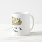 Cute Frog Reading - Books Are My Therapy Kaffeetasse (VorderseiteRechts)