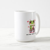 Cute Frog Riding Bicycle | Funny Frog Lover Gift Kaffeetasse (VorderseiteRechts)