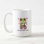 Cute Frog Riding Bicycle | Funny Frog Lover Gift Kaffeetasse (Links)