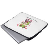 Cute Frog Riding Bicycle | Funny Frog Lover Gift Laptopschutzhülle (Vorne Knopf)