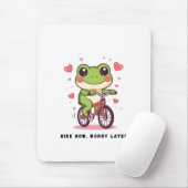 Cute Frog Riding Bicycle | Funny Frog Lover Gift Mousepad (Mit Mouse)