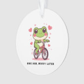 Cute Frog Riding Bicycle | Funny Frog Lover Gift Ornament (Vorderseite)