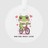 Cute Frog Riding Bicycle | Funny Frog Lover Gift Ornament (Vorderseite)