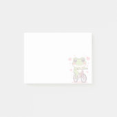 Cute Frog Riding Bicycle | Funny Frog Lover Gift Post-it Klebezettel (Vorderseite)