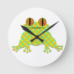 Cute Frog Runde Wanduhr