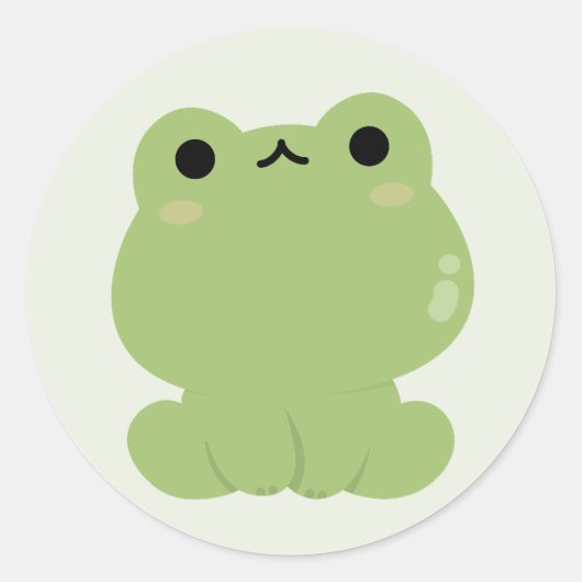 Cute Frog Runder Aufkleber (Vorderseite)