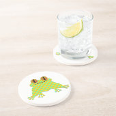 Cute Frog Sandstein Untersetzer (Seite)