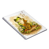 Cute Frog Saxophone Spiral Notebook Notizblock (Rechte Seite)