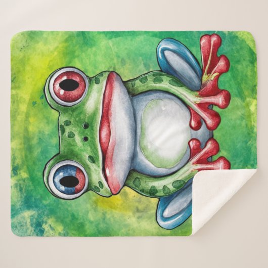 Cute Frog Sherpadecke (Vorderseite (Horizontal))