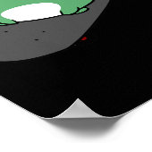 Cute Frog Skateboarding  Poster (Ecke)