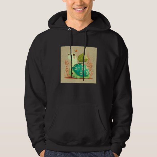 Cute Frog Snail Illustration Shell Friends Women K Hoodie (Vorderseite)