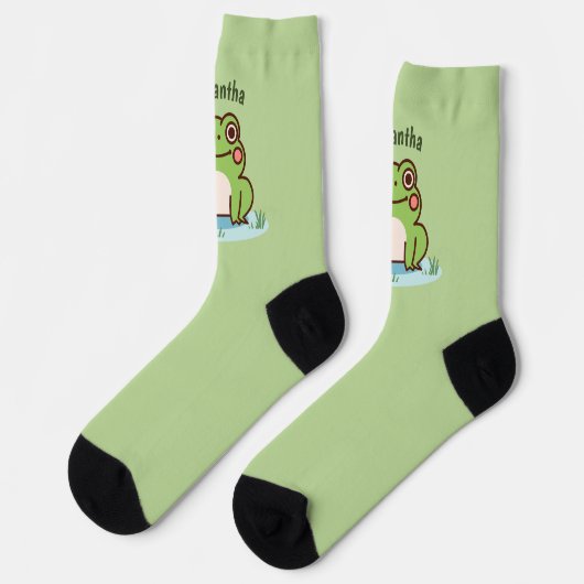 Cute Frog Socken (Linkes Detail)