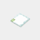 Cute frog Sticky notes, green post-it notes Klebezettel (angewinkelt)