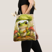 Cute Frog Tote Bag Leaf Umbrella Kawaii Tasche (Von Nahem)