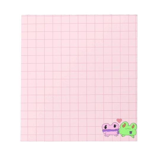 Cute frog valentine  notizblock (Vorderseite)