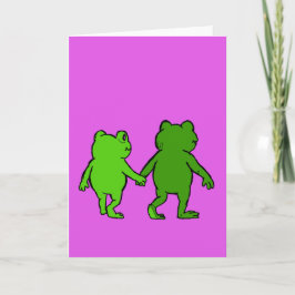 Cute Frog Whimsical Cartoon Friendship Card Karte